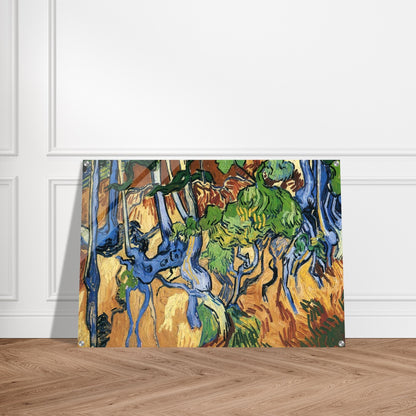 Tree roots - Vincent van Gogh Acrylic Print - 70x100 cm / 28x40″ inches