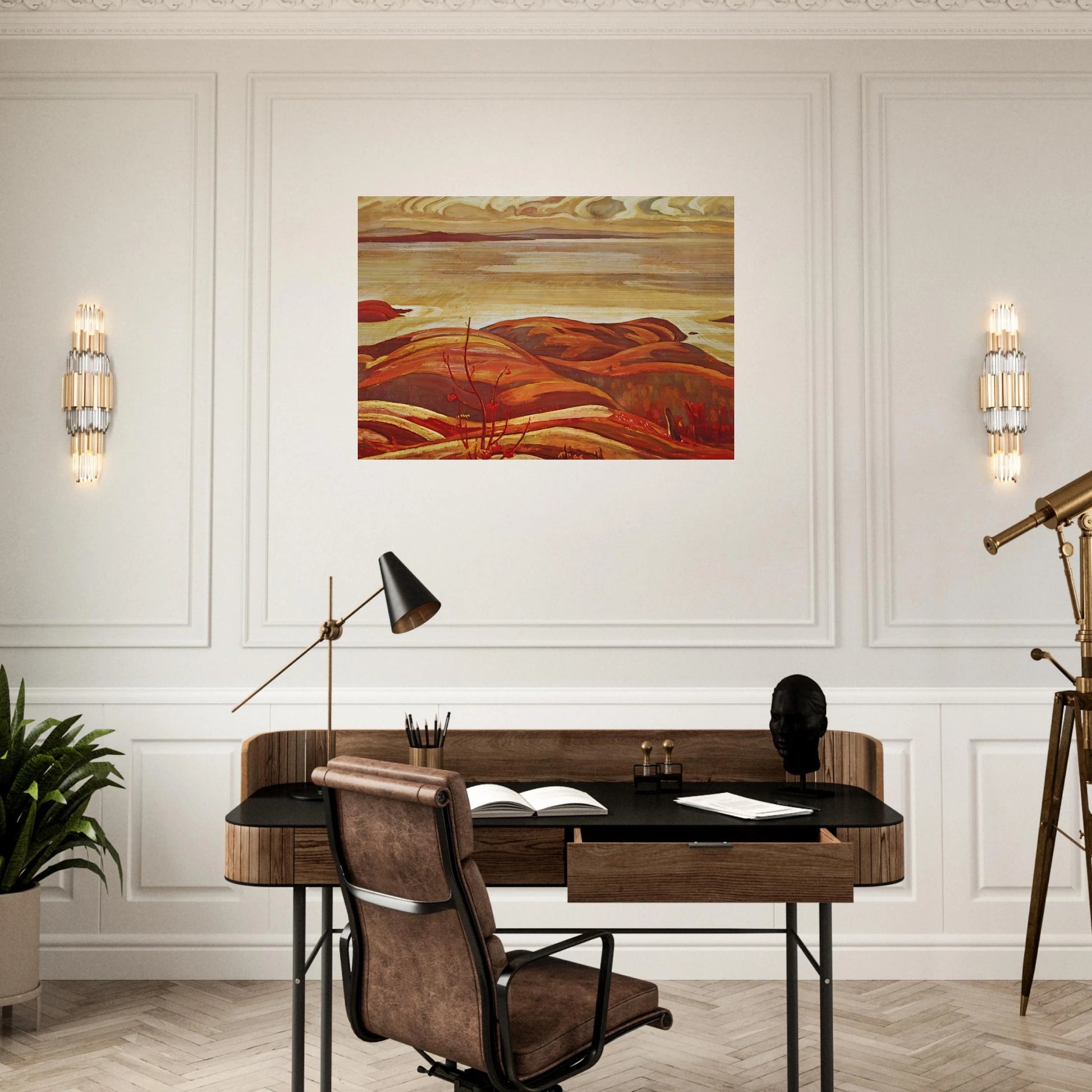 North Shore, Lake Superior - 1926 - A.Y. Jackson Brushed Aluminum Print - 70x100 cm / 28x40 inches | A.Y. Jackson Aluminum Print | A.Y. Jackson Prints