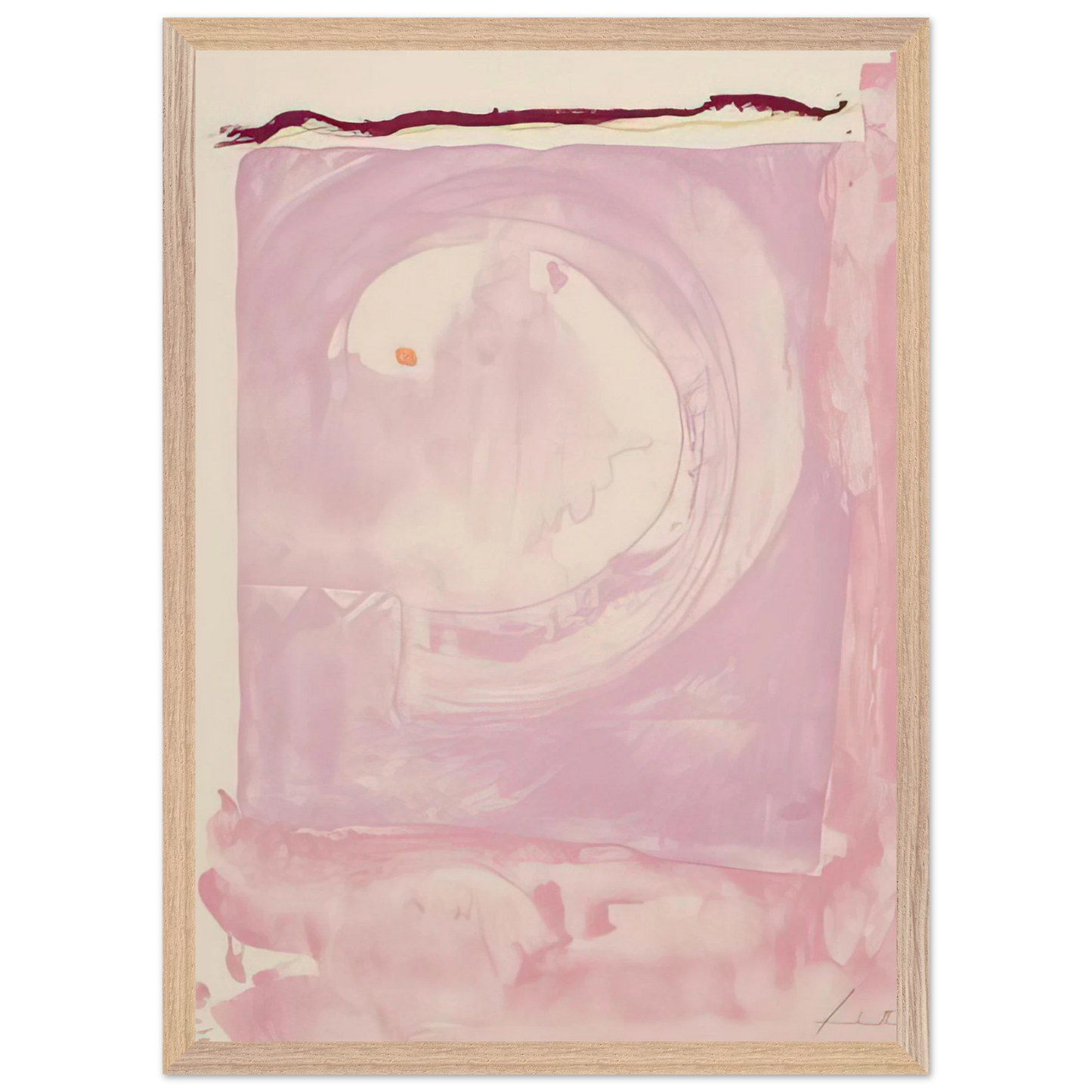 Helen Frankenthaler - Reflections IX - 1995 Wall art - A2 (42 x 59.4  cm) - Premium Wooden Framed Poster With Fine Art Paper - White frame
