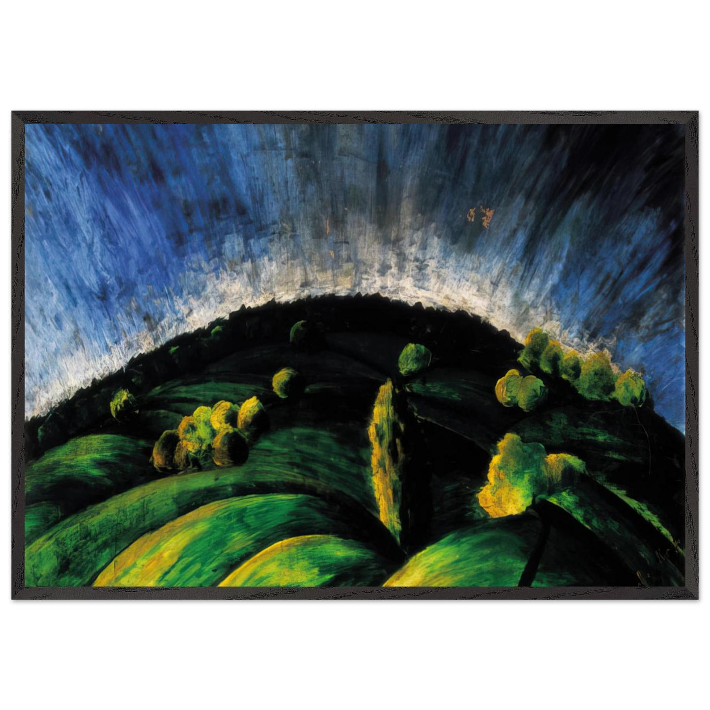 Mountains of Buda - Laszlo Moholy-Nagy Framed Art Print – Black Wooden Frame - Default Title - -Framed Art Print