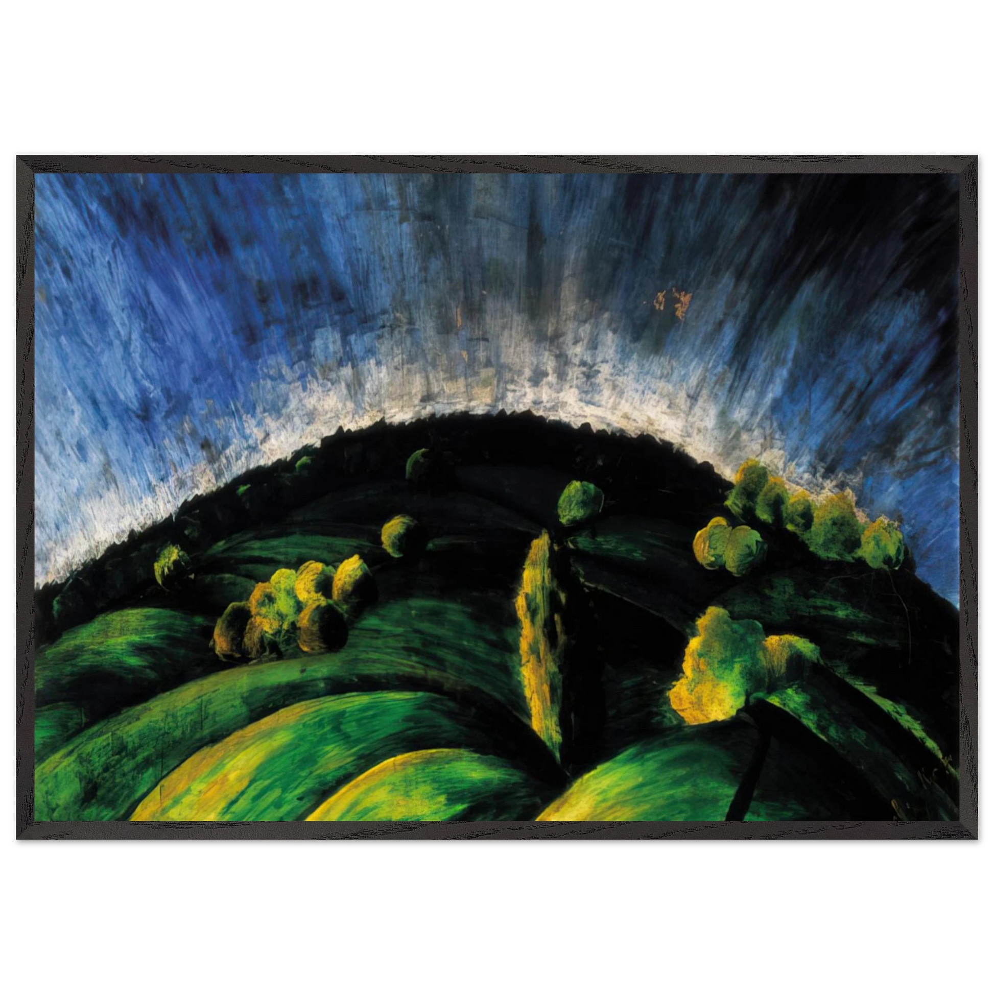 Mountains of Buda - Laszlo Moholy-Nagy Framed Art Print – Black Wooden Frame - Default Title - -Framed Art Print