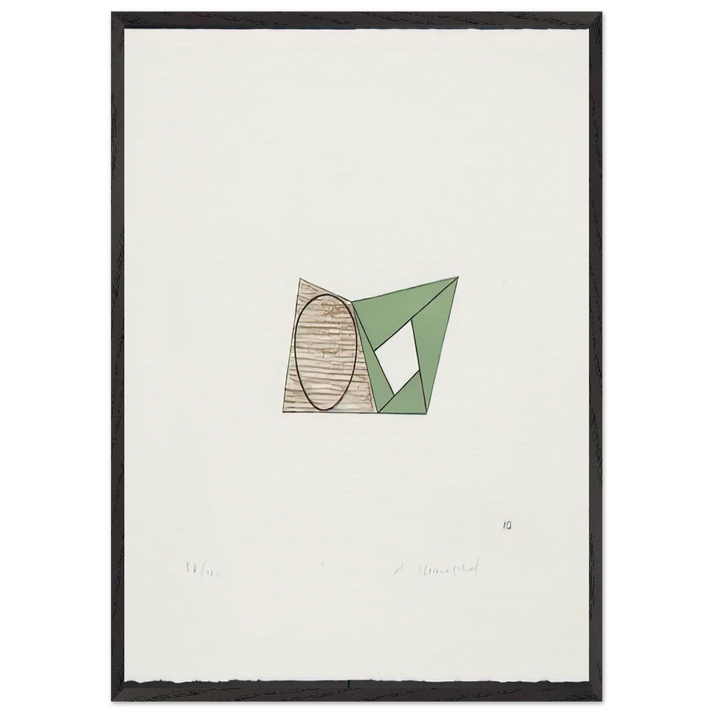 PAGES 10 1989 - Robert Mangold 70x100 cm / 28x40 inches Framed Art Print – Black Wooden Frame