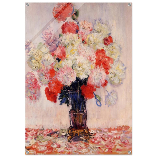 Vase of Peonies - claude monet Acrylic Print - 70x100 cm / 28x40″ inches