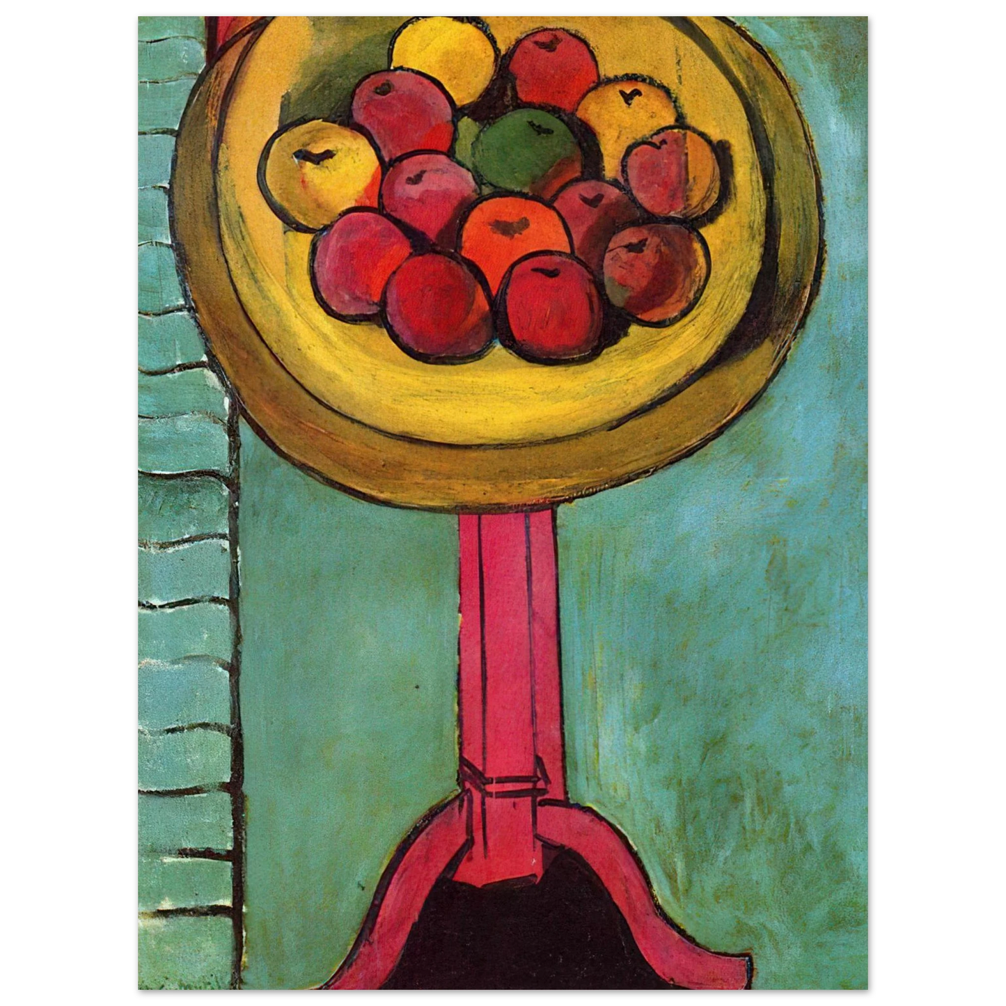 Henri Matisse - APPLES ON A TABLE GREEN BACKGROUND 1916 Fine Art Poster - Default Title