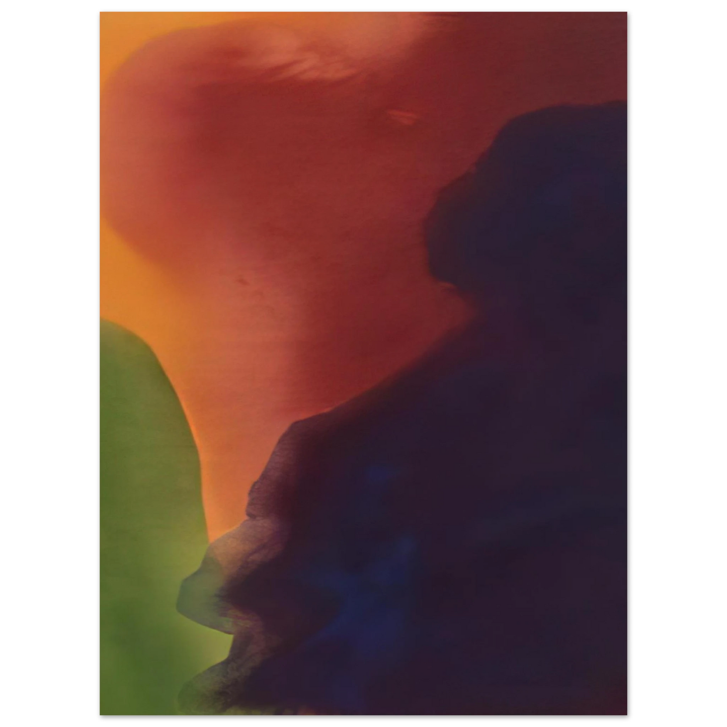 Helen Frankenthaler - Blue Atmosphere III - 1963 Wall art - 30x30 cm / 12x12 inches - Premium Wooden Framed Poster With Fine Art Paper - Black frame
