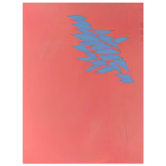 Robert Goodnough - Untitled Blue, Red - 1973 Fine Art Poster - Default Title