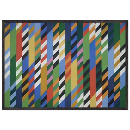 CONVERSATION 1992 - Bridget Riley Framed Art Print – Black Wooden Frame - Default Title - -Framed Art Print