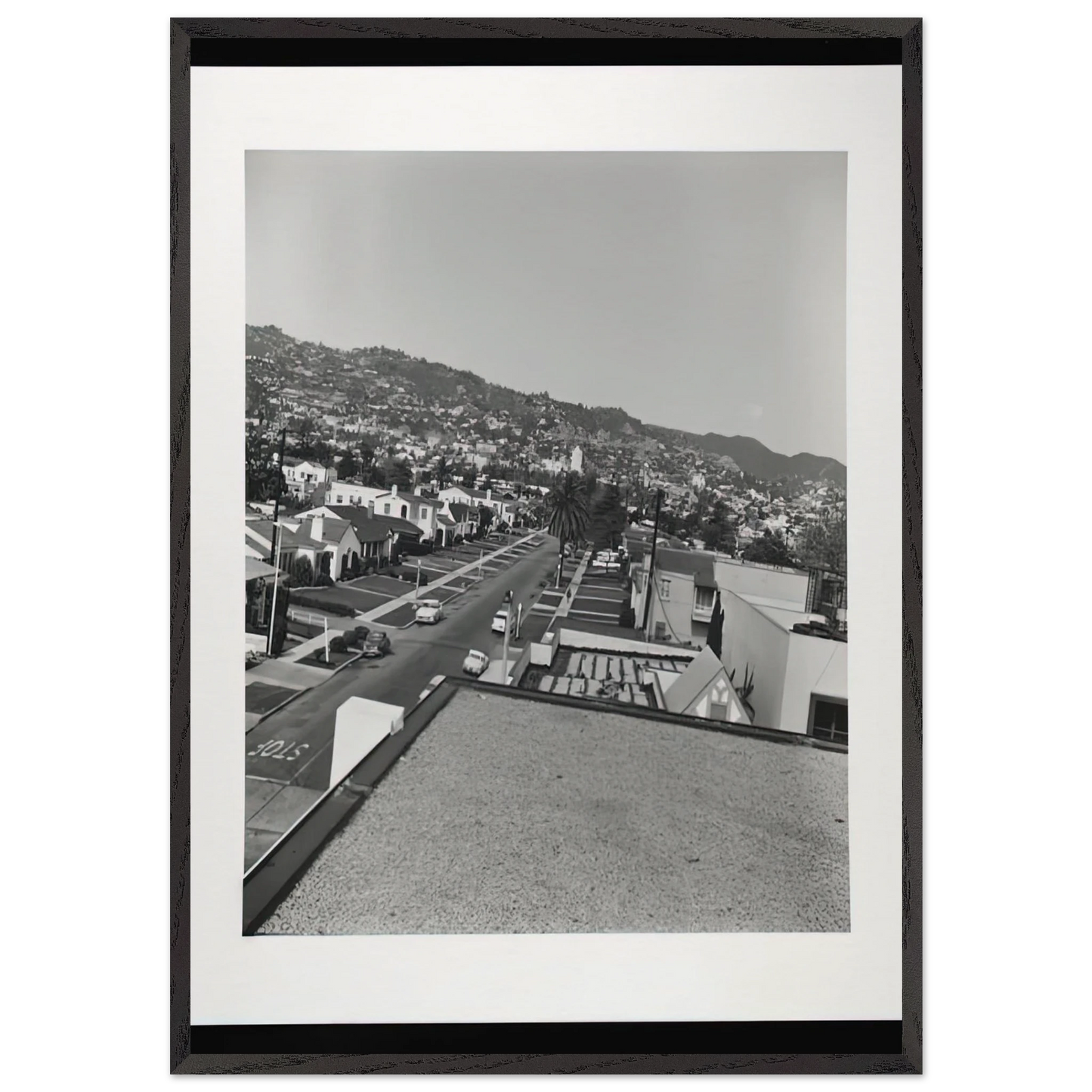 RESIDENTIAL ROOFTOPS SERIES 1 - Edward Ruscha Framed Art Print – Black Wooden Frame - Default Title - -Framed Art Print