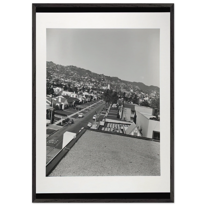 RESIDENTIAL ROOFTOPS SERIES 1 - Edward Ruscha 70x100 cm / 28x40 inches Framed Art Print – Black Wooden Frame