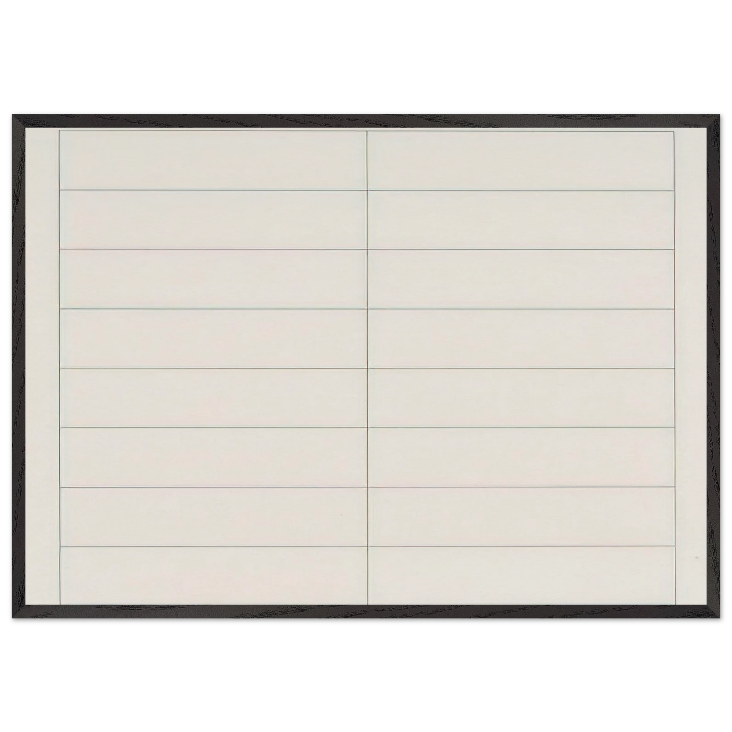 On a clear day 2 - Agnes Martin Framed Art Print – Black Wooden Frame - Default Title - -Framed Art Print