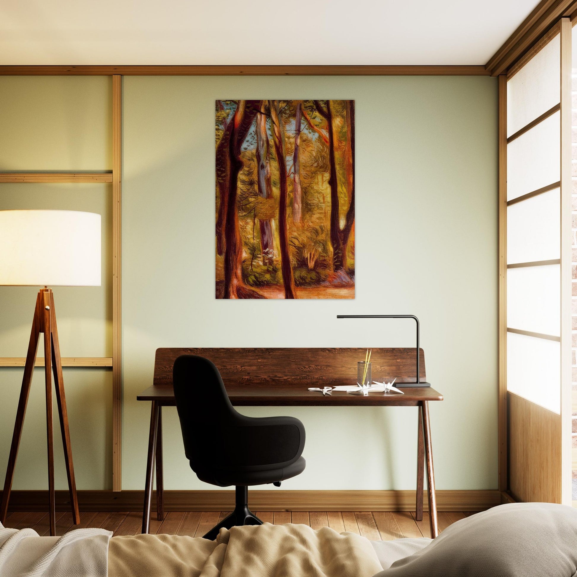 LANDSCAPE OF CASCINE - Giorgio de Chirico Brushed Aluminum Print - 70x100 cm / 28x40 inches | Giorgio de Chirico Aluminum Print | Giorgio de Chirico Prints