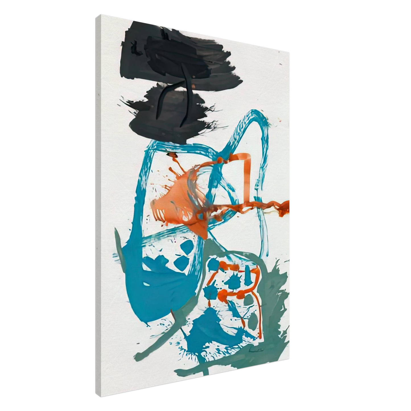 Helen Frankenthaler - Winter Figure with Black Overhead, 1959- Wall Art - 60x80 cm / 24x32 inches - Fine Art Poster - -