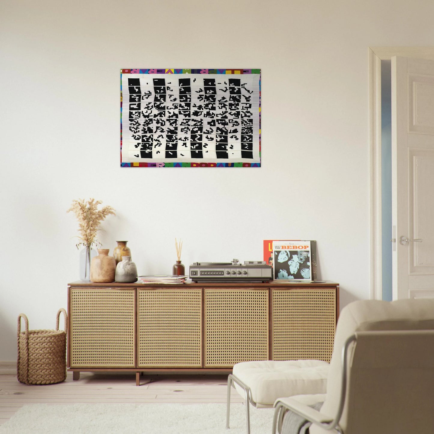 ALTERNANDO DA UNO A CENTO E VICEVERSA 1977 - Alighiero Boetti Brushed Aluminum Print - 70x100 cm / 28x40 inches | Alighiero Boetti Aluminum Print | Alighiero Boetti Prints