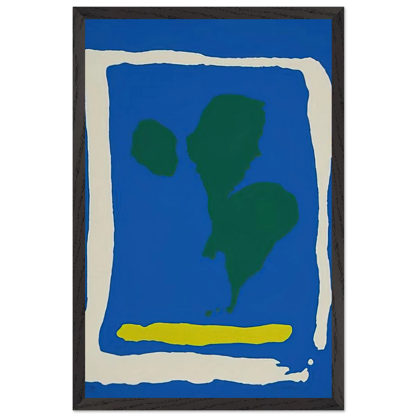 Helen Frankenthaler - Air Frame - 1965 Wall art - 21x29.7 cm / 8x12" - Premium Wooden Framed Poster With Fine Art Paper - White frame