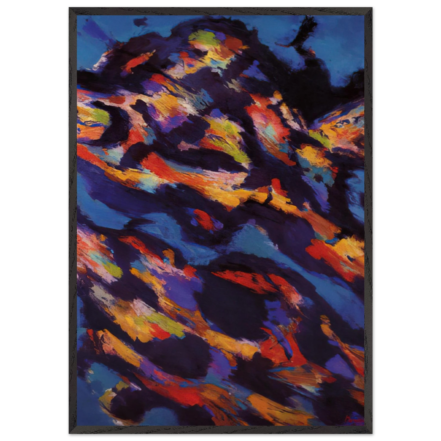 Hommage a Miguel de Unamuno - Le Torrent vert - 1965 - Alfred Manessier Framed Art Print – Black Wooden Frame - Default Title - -Framed Art Print