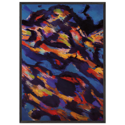 Hommage a Miguel de Unamuno - Le Torrent vert - 1965 - Alfred Manessier Framed Art Print – Black Wooden Frame - Default Title - -Framed Art Print