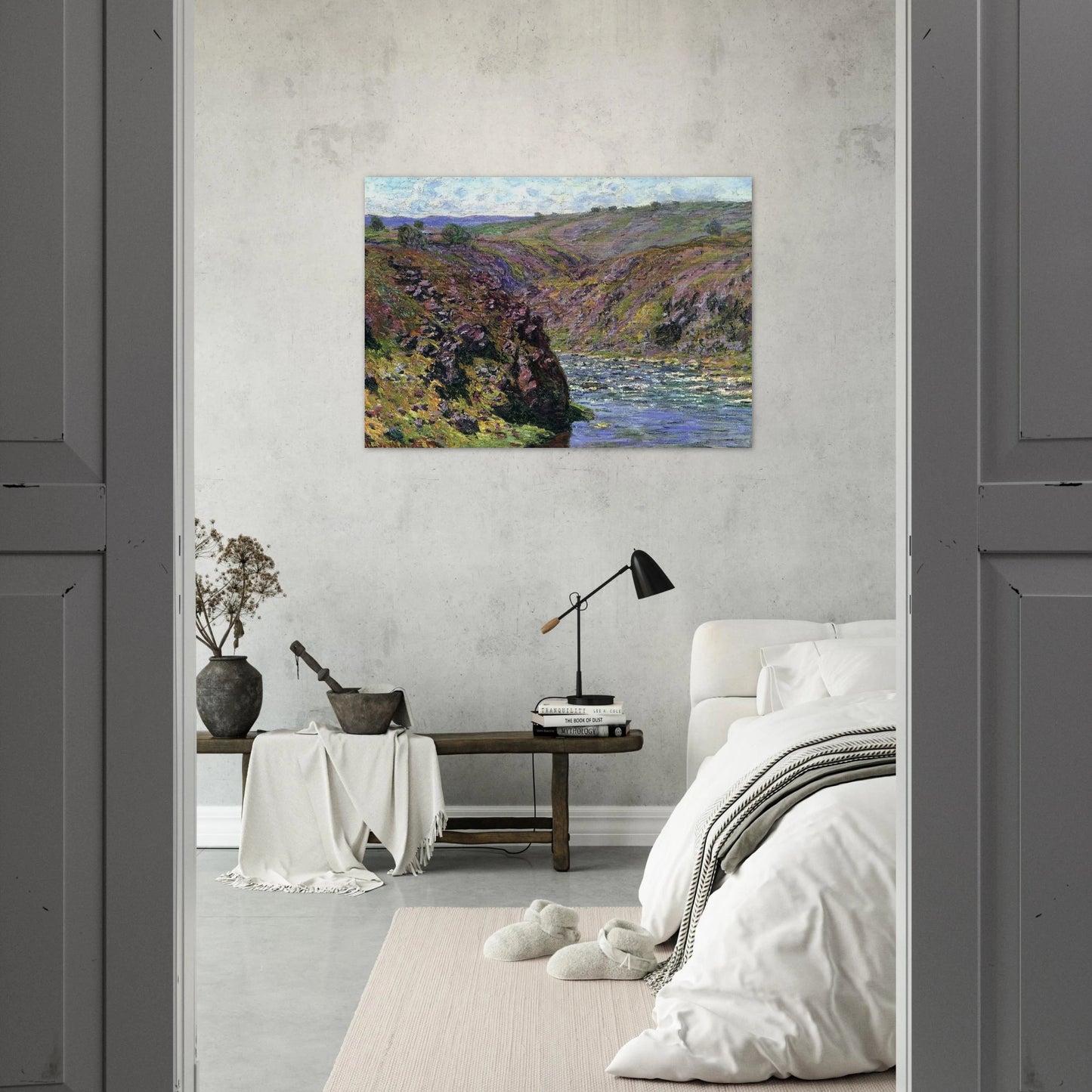 Valley of the Creuse, Sunlight Effect - claude monet Brushed Aluminum Print - 70x100 cm / 28x40 inches | claude monet Aluminum Print | claude monet Prints