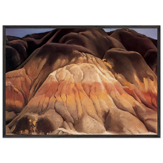 Grey Hills - Georgia OKeeffe 70x100 cm / 28x40 inches Framed Art Print – Black Wooden Frame