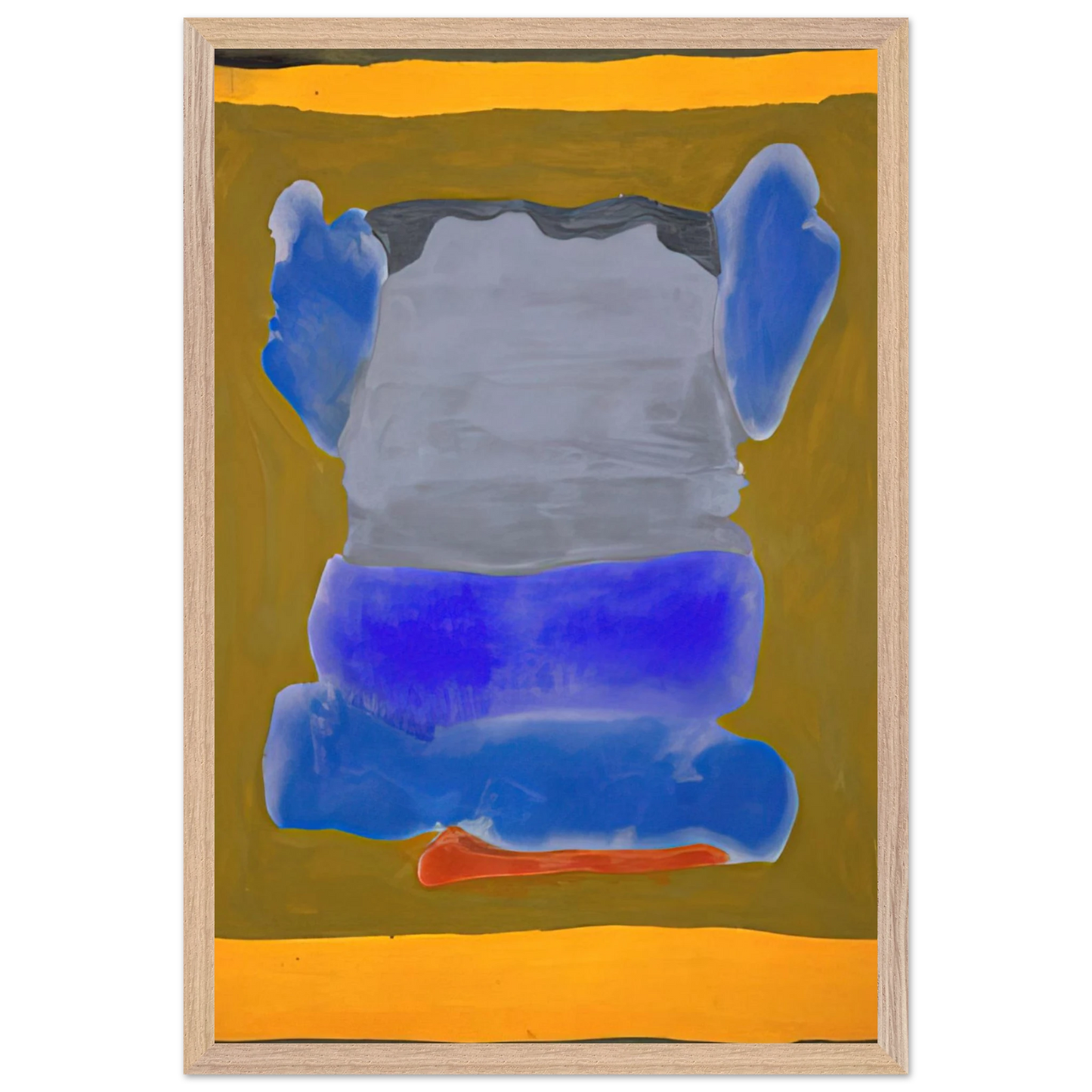 Helen Frankenthaler - Buddha s Court - 1964 Wall art - 70x100 cm / 28x40 inches - Premium Wooden Framed Poster With Fine Art Paper - Wood frame