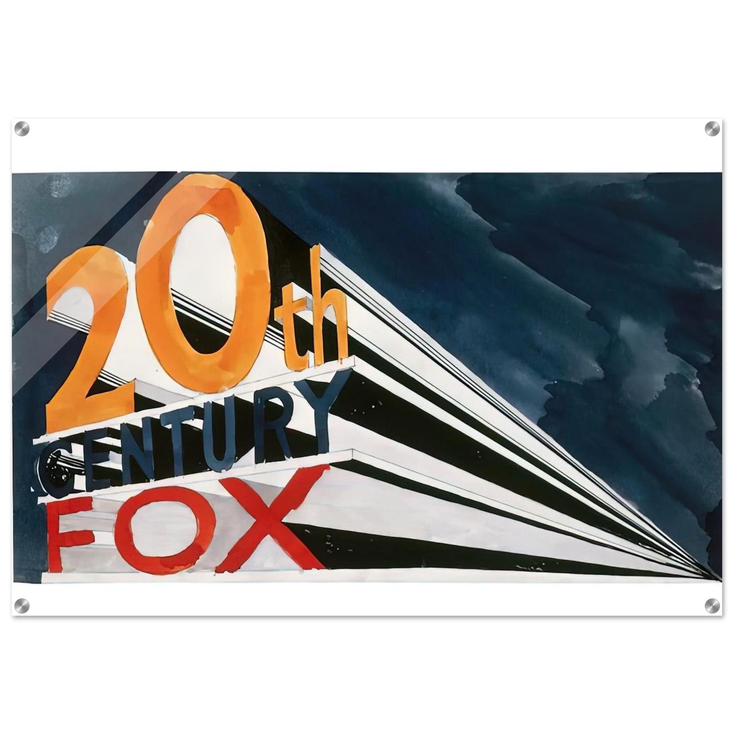 20TH CENTURY FOX 1962 - Edward Ruscha Acrylic Print - 70x100 cm / 28x40″ inches | Edward Ruscha Wall Art | Edward Ruscha Prints