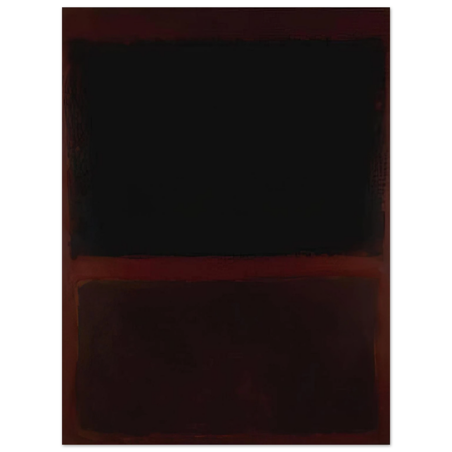 Mark Rothko - Black on Dark Sienna on Purple - 1960 Wall Art - 21x29.7 cm / 8x12" - Fine Art Poster - -