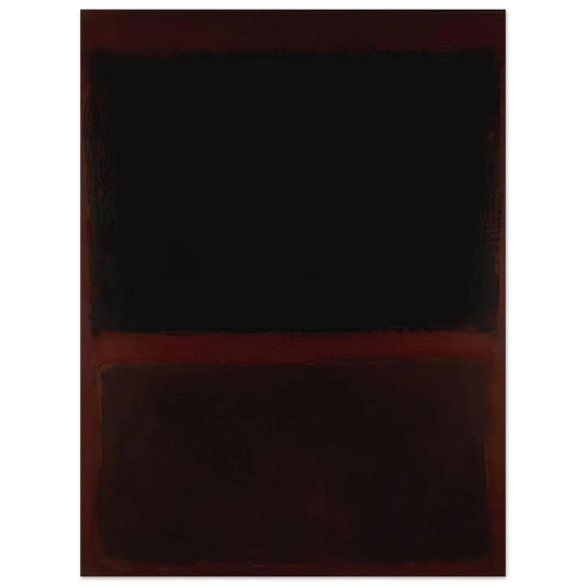 Mark Rothko - Black on Dark Sienna on Purple - 1960 Wall Art - 21x29.7 cm / 8x12" - Fine Art Poster - -