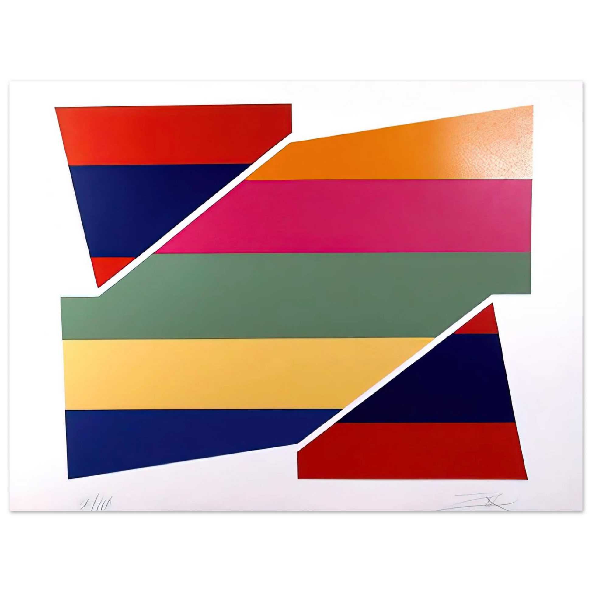 Larry Zox - Rotation I - 1980 Fine Art Poster - Default Title