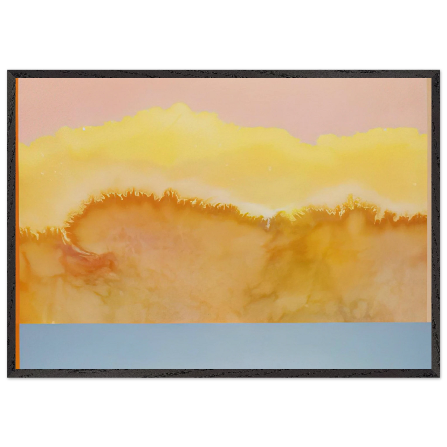 Turquoise Prairie - 1979 - Ronnie Landfield Framed Art Print – Black Wooden Frame - Default Title - -Framed Art Print