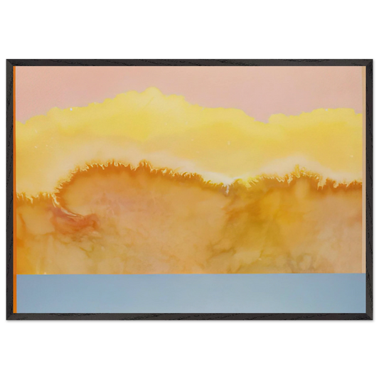 Turquoise Prairie - 1979 - Ronnie Landfield Framed Art Print – Black Wooden Frame - Default Title - -Framed Art Print