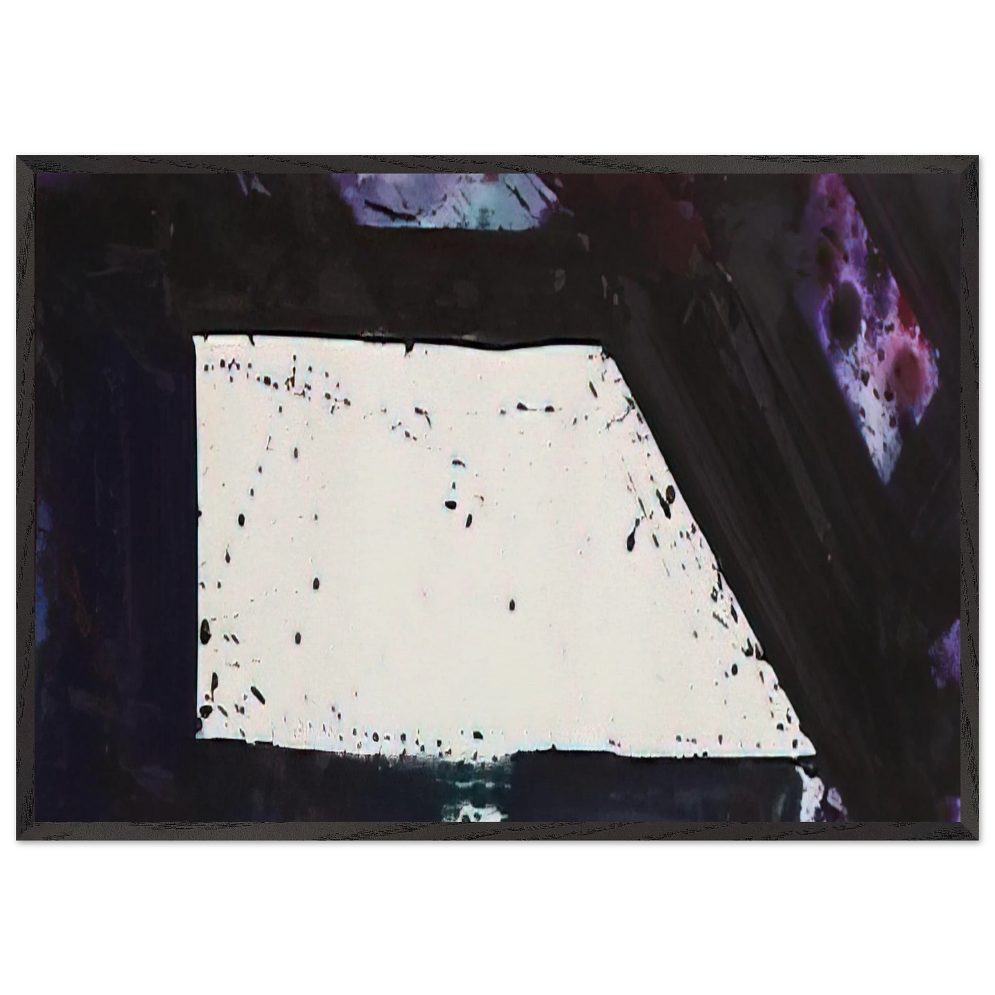 Untitled  Purple Edge  - Sam Francis Framed Art Print – Black Wooden Frame - Default Title - -Framed Art Print