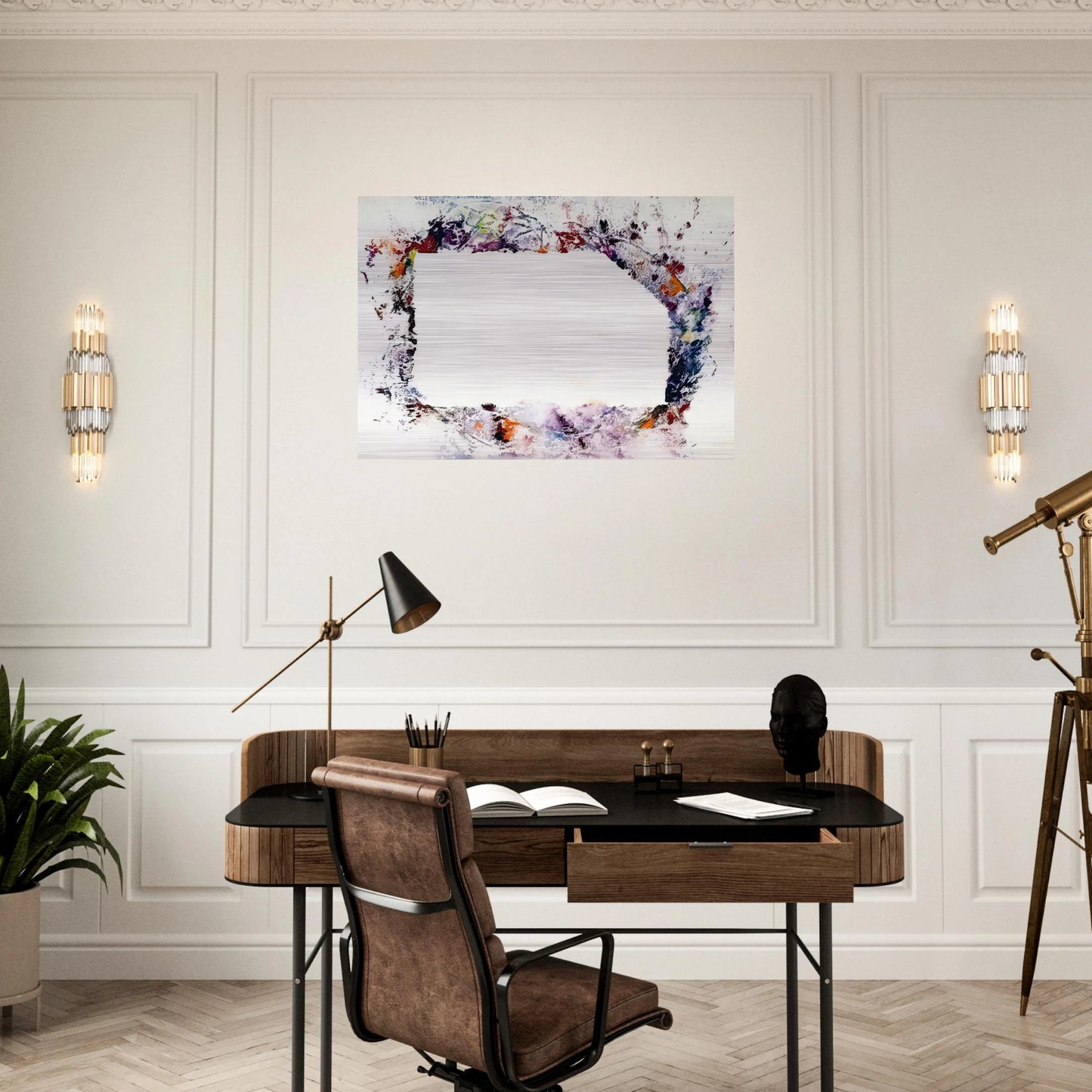 Untitled  SF218S  - Sam Francis Brushed Aluminum Print - 70x100 cm / 28x40 inches | Sam Francis Aluminum Print | Sam Francis Prints