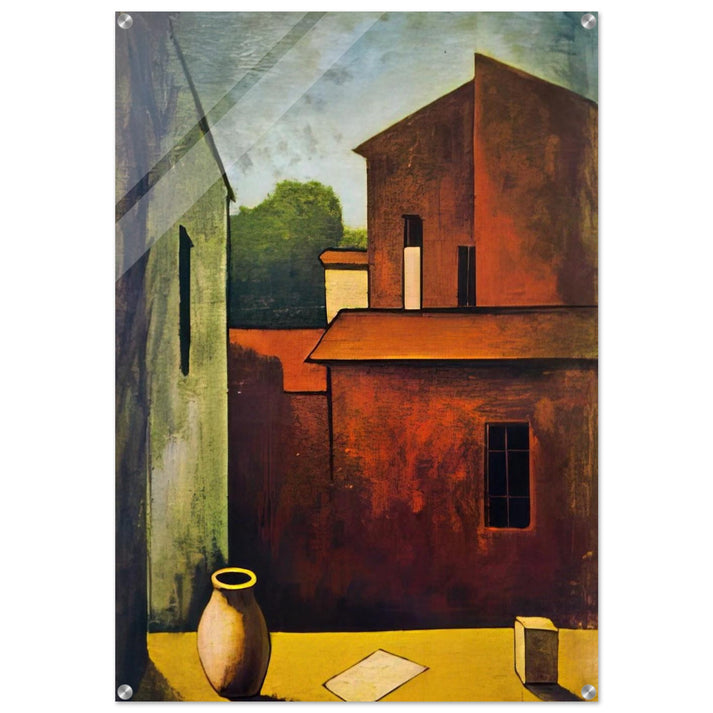 THE RED HOUSE 1927 - Carlo Carra Acrylic Print - 70x100 cm / 28x40″ inches