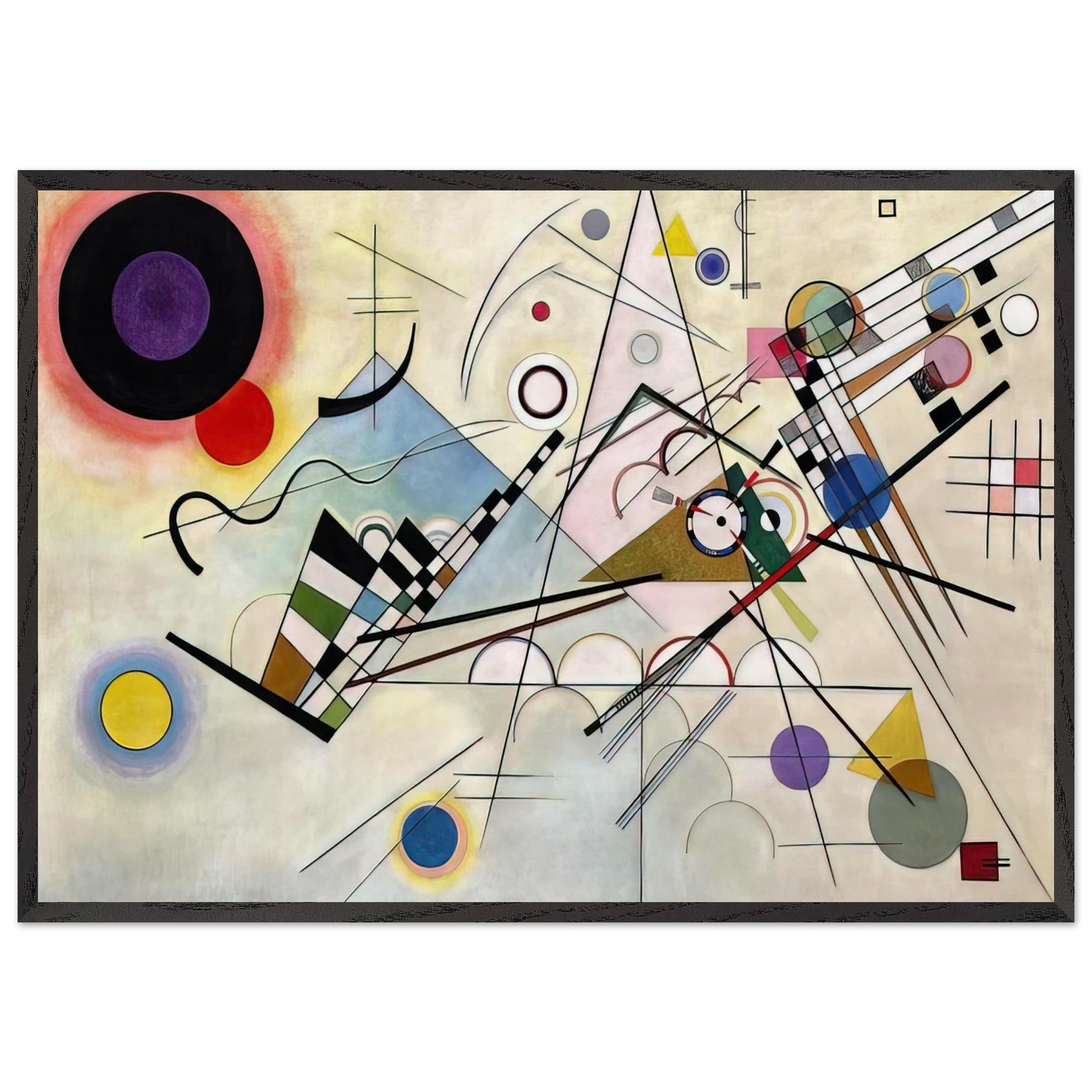 COMPOSITION 8 1923 - Wassily Kandinsky Framed Art Print – Black Wooden Frame - Default Title - -Framed Art Print