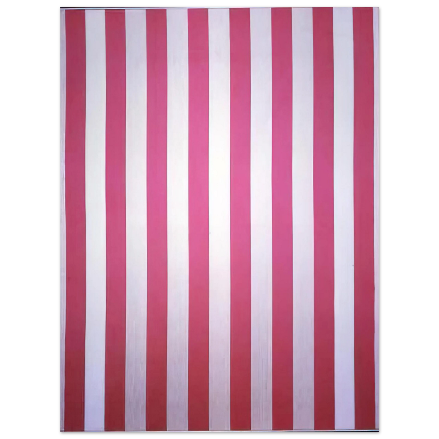 Daniel Buren - Peinture acrylique blanche sur tissu rayé blanc et rouge - 1970 Fine Art Poster - Default Title