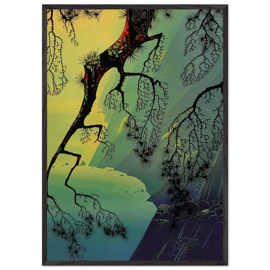 Fog Mist - Eyvind Earle Framed Art Print – Black Wooden Frame - Default Title - -Framed Art Print
