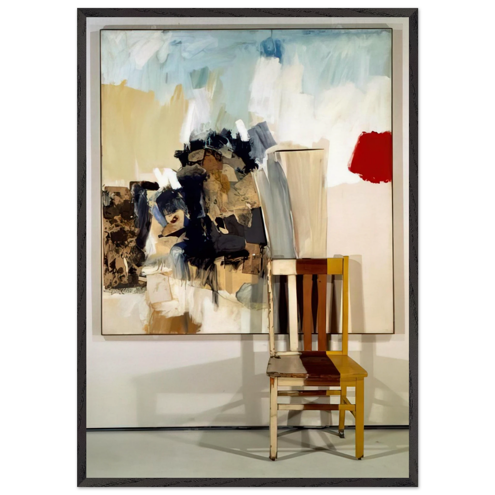 PILGRIM 1960 1 - Robert Rauschenberg Framed Art Print – Black Wooden Frame - Default Title - -Framed Art Print