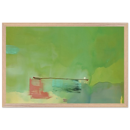 Helen Frankenthaler - Springscape - 1975 Wall art - 21x29.7 cm / 8x12" - Premium Wooden Framed Poster With Fine Art Paper-canvas - Wood frame