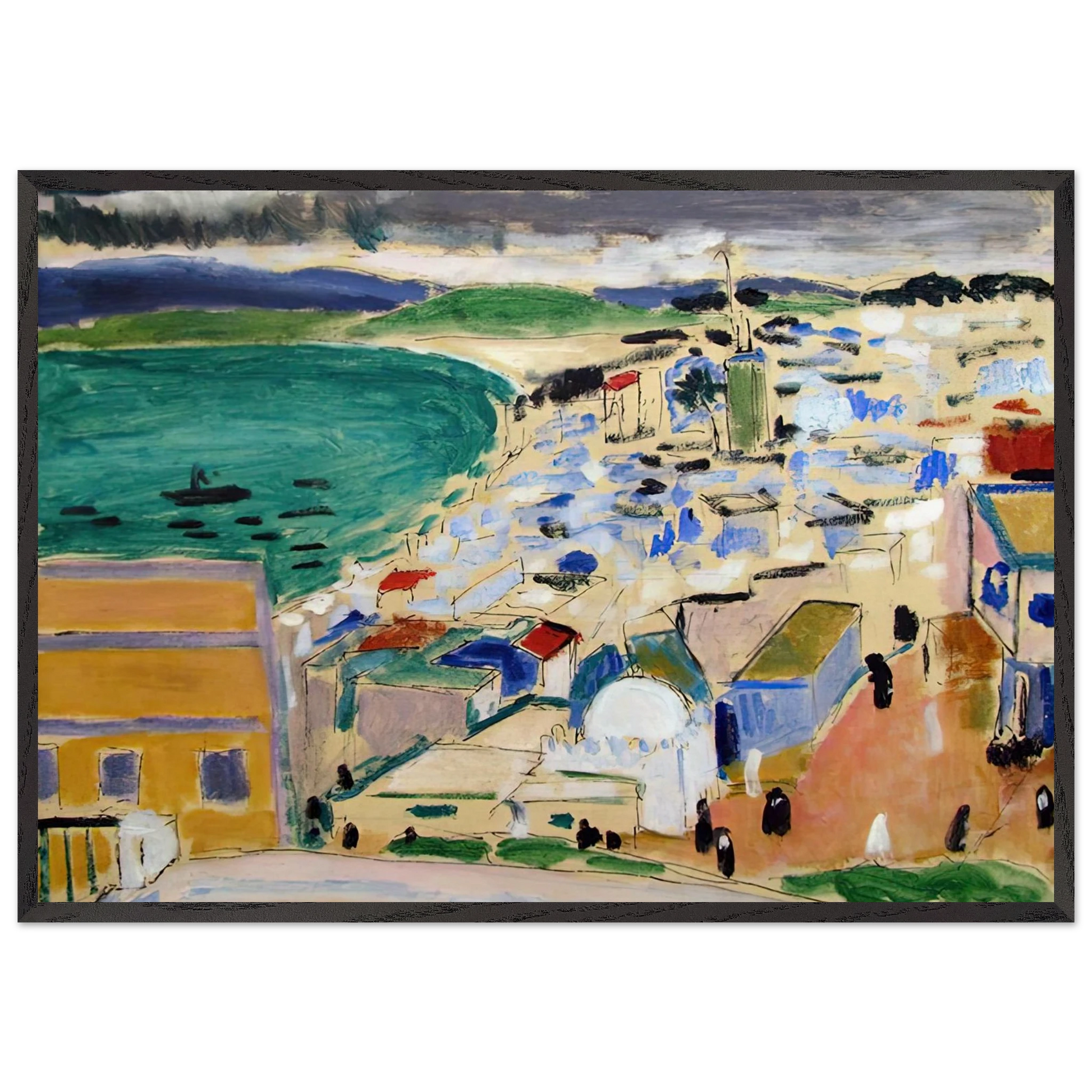 THE BAY OF TANGIER 1912 - Henri Matisse Framed Art Print – Black Wooden Frame - Default Title - -Framed Art Print