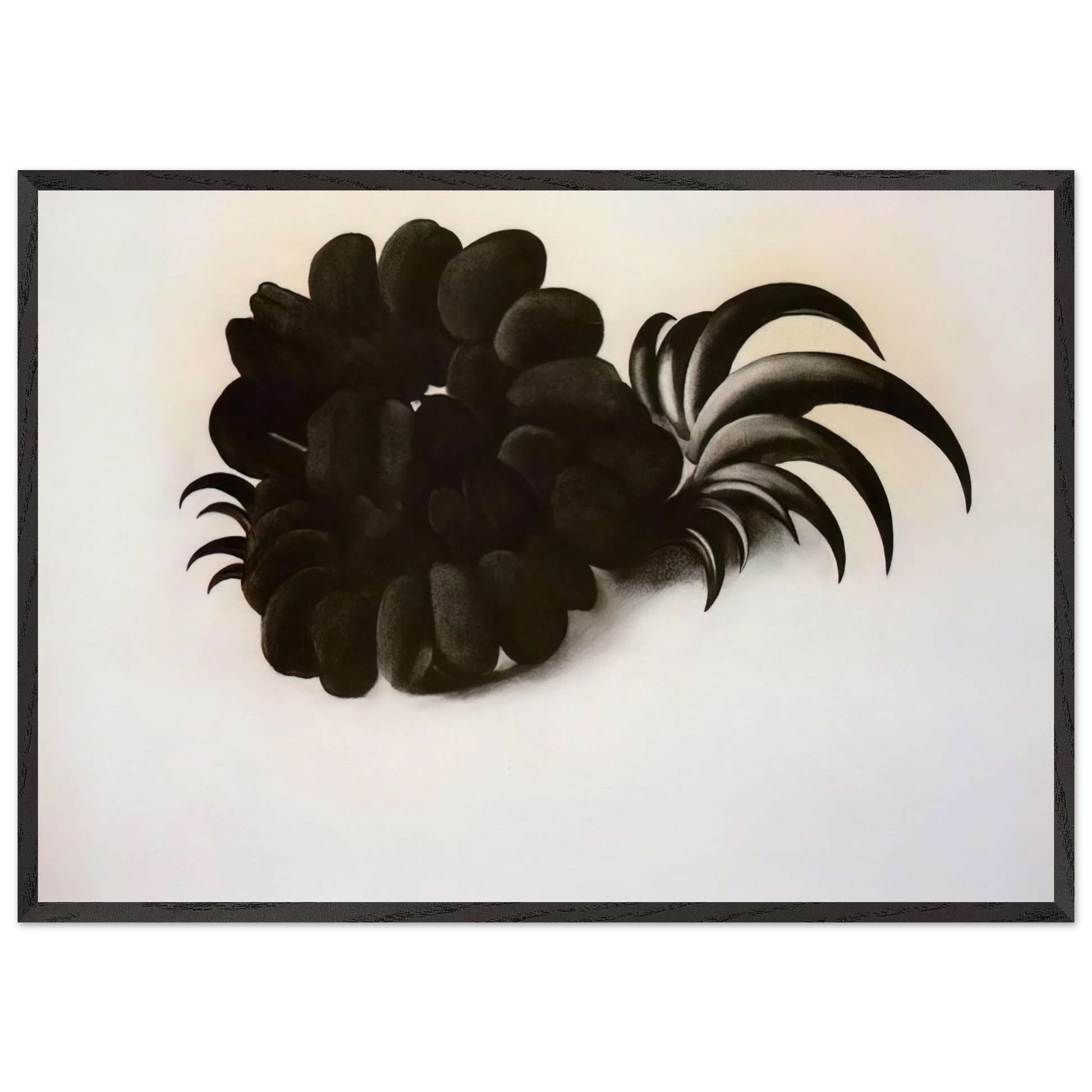 Eagle Claw and Bean Necklace - Georgia OKeeffe 70x100 cm / 28x40 inches Framed Art Print – Black Wooden Frame