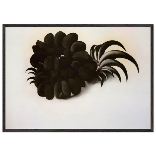 Eagle Claw and Bean Necklace - Georgia OKeeffe 70x100 cm / 28x40 inches Framed Art Print – Black Wooden Frame