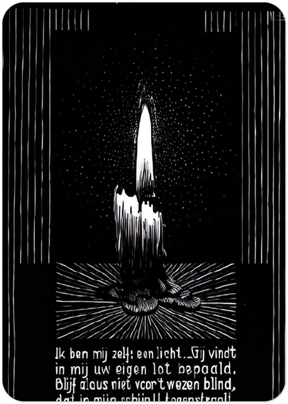 EMBLEMATA CANDLE FLAME By MC Escher Pack of 10 Post Cards | MC Escher Post Cards | A6 (10.5 x 14.8 cm) - 4.1 x 5.8 inches