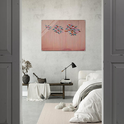 Colors on Gray Pink - 1976 - Robert Goodnough Acrylic Print - 70x100 cm / 28x40″ inches | Robert Goodnough Wall Art | Robert Goodnough Prints