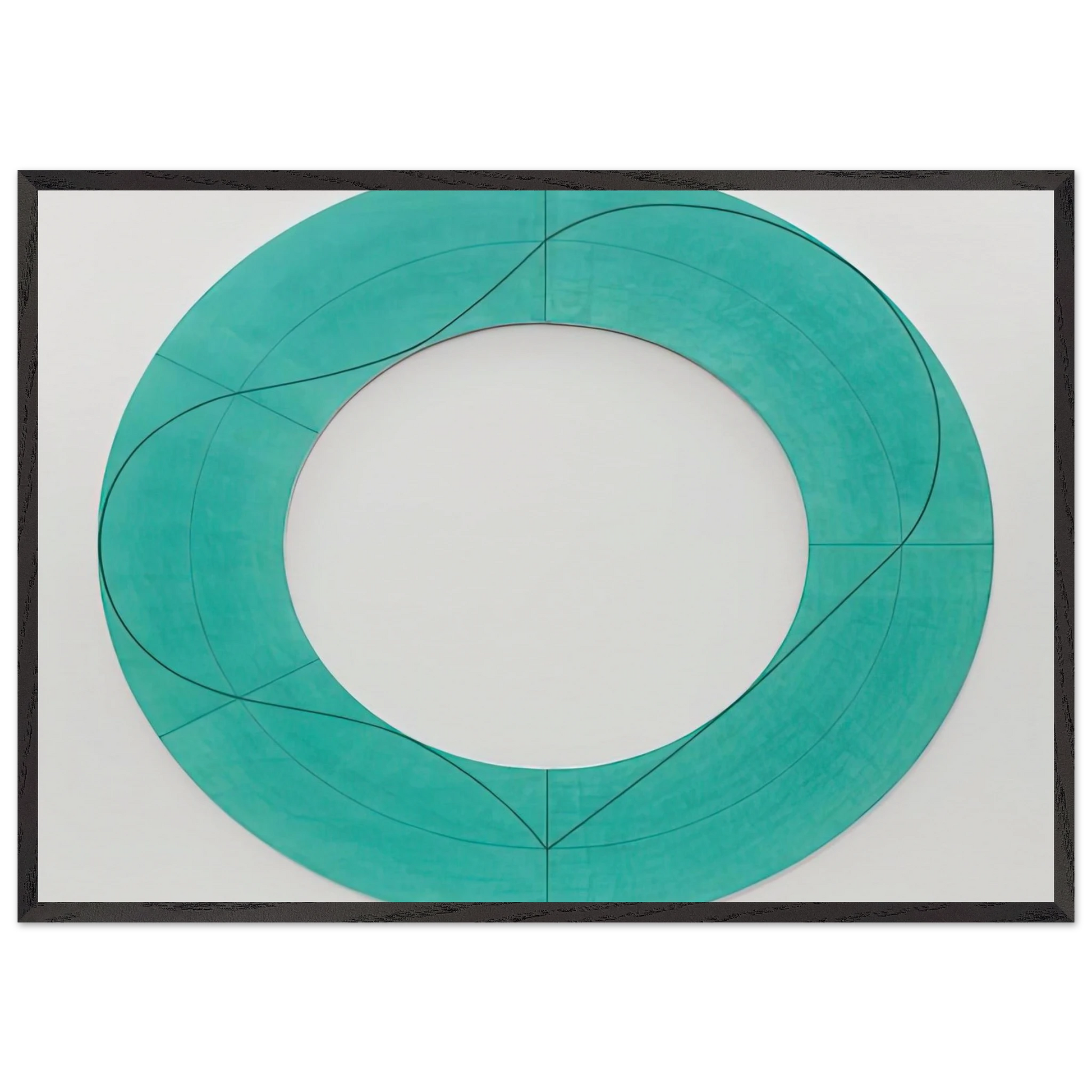 RING IMAGE C 2008 - Robert Mangold Framed Art Print – Black Wooden Frame - Default Title - -Framed Art Print