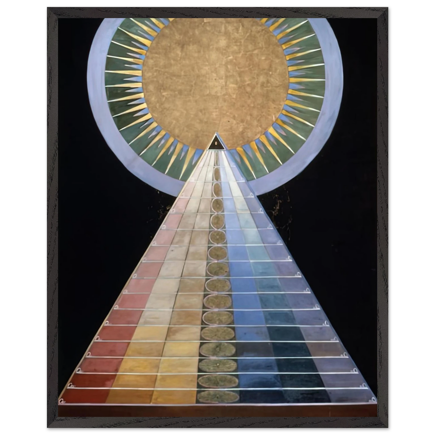 Hilma af Klint - ALTAR PAINTING 1915 Wall art - 21x29.7 cm / 8x12" - Premium Wooden Framed Poster With Fine Art Paper - Wood frame
