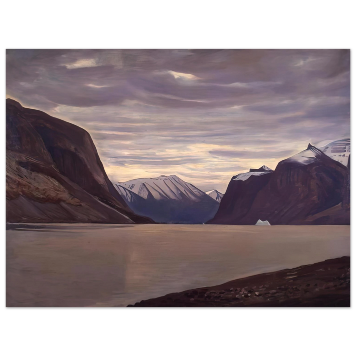 Rockwell Kent - North Greenland Fiord, Gray Day  75x100 cm / 30x40inches Fine Art Poster