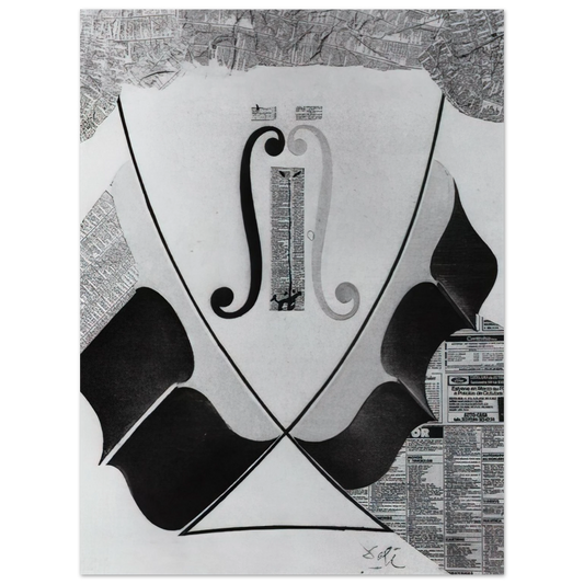 Salvador Dali - UNTITLED HEAD OF A SPANISH NOBLEMAN FASHIONED BY THE CATASTROPHE MODEL FROM A SWALLOW S TAIL Fine Art Poster - Default Title