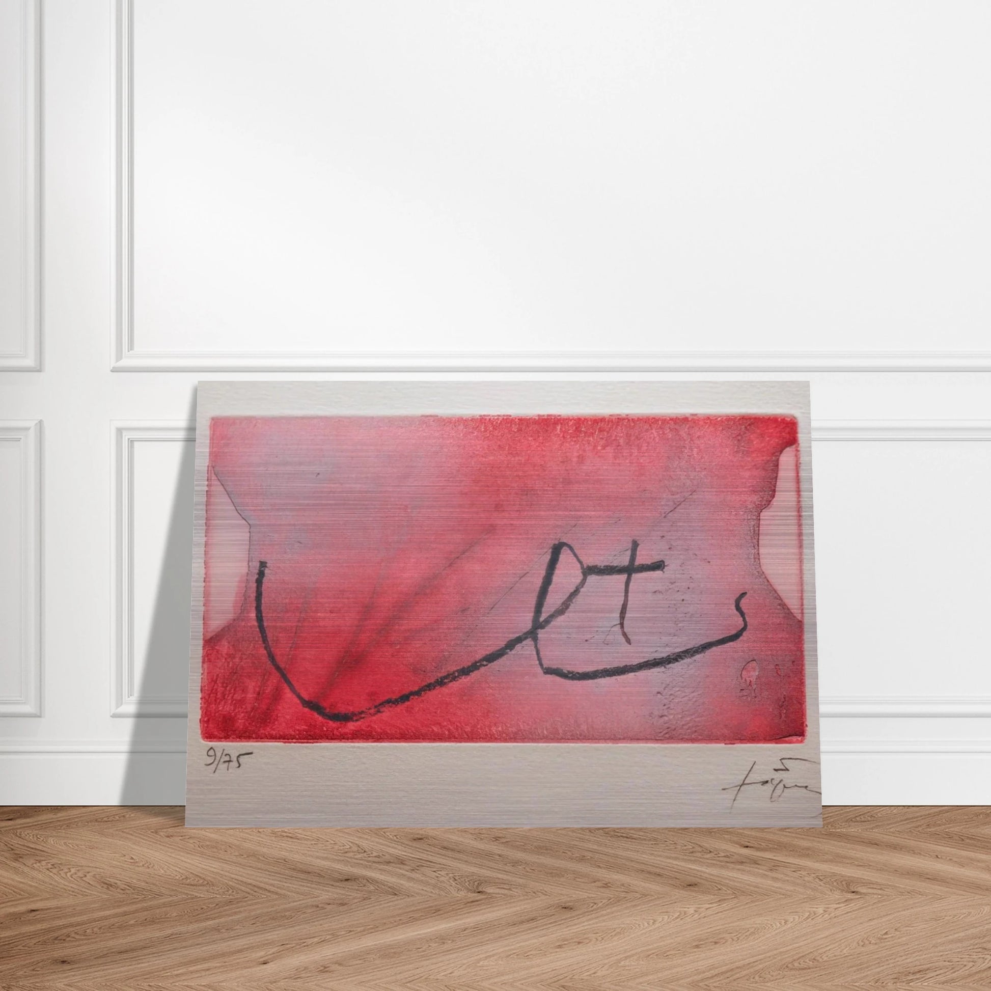 SEINS 1984 - Antoni Tapies Brushed Aluminum Print - 70x100 cm / 28x40 inches | Antoni Tapies Aluminum Print | Antoni Tapies Prints