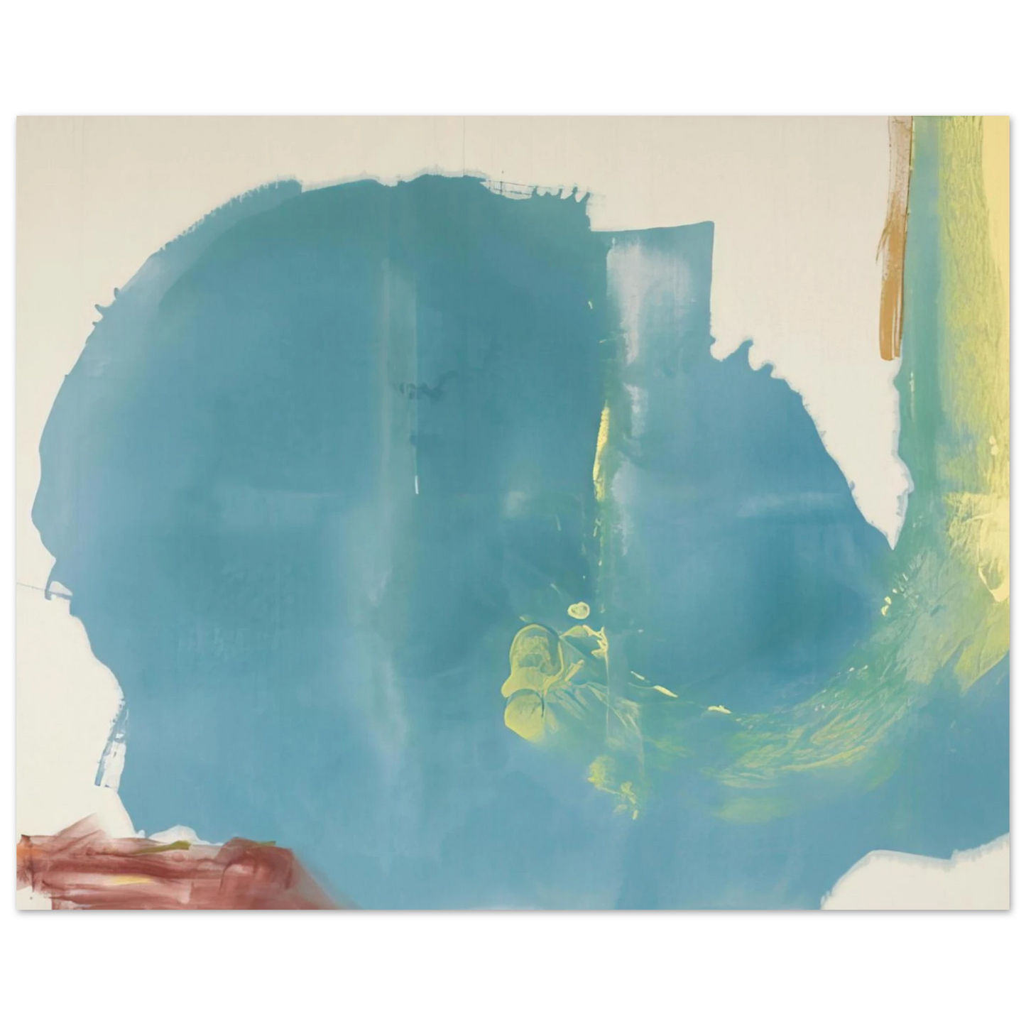 Helen Frankenthaler - Where Necessary - 1977 Wall art - 15x20 cm / 6x8 inches - Premium Wooden Framed Poster With Fine Art Paper - Black frame