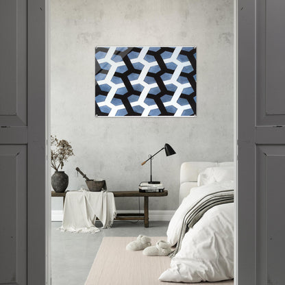 INTERLACED HEXAGON - MC Escher Acrylic Print - 70x100 cm / 28x40″ inches | MC Escher Wall Art | MC Escher Prints