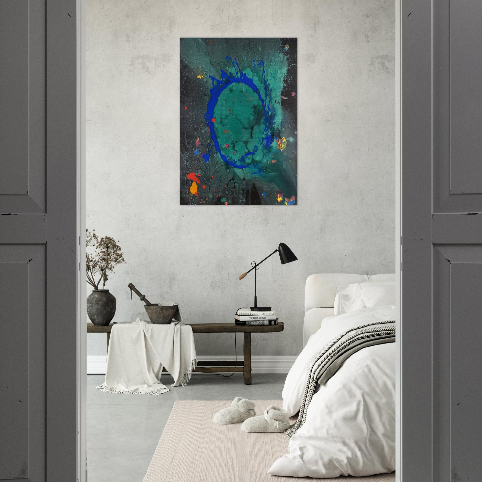 Jade Buddha 23.07.08 - 2008 - John Hoyland Brushed Aluminum Print - 70x100 cm / 28x40 inches | John Hoyland Aluminum Print | John Hoyland Prints